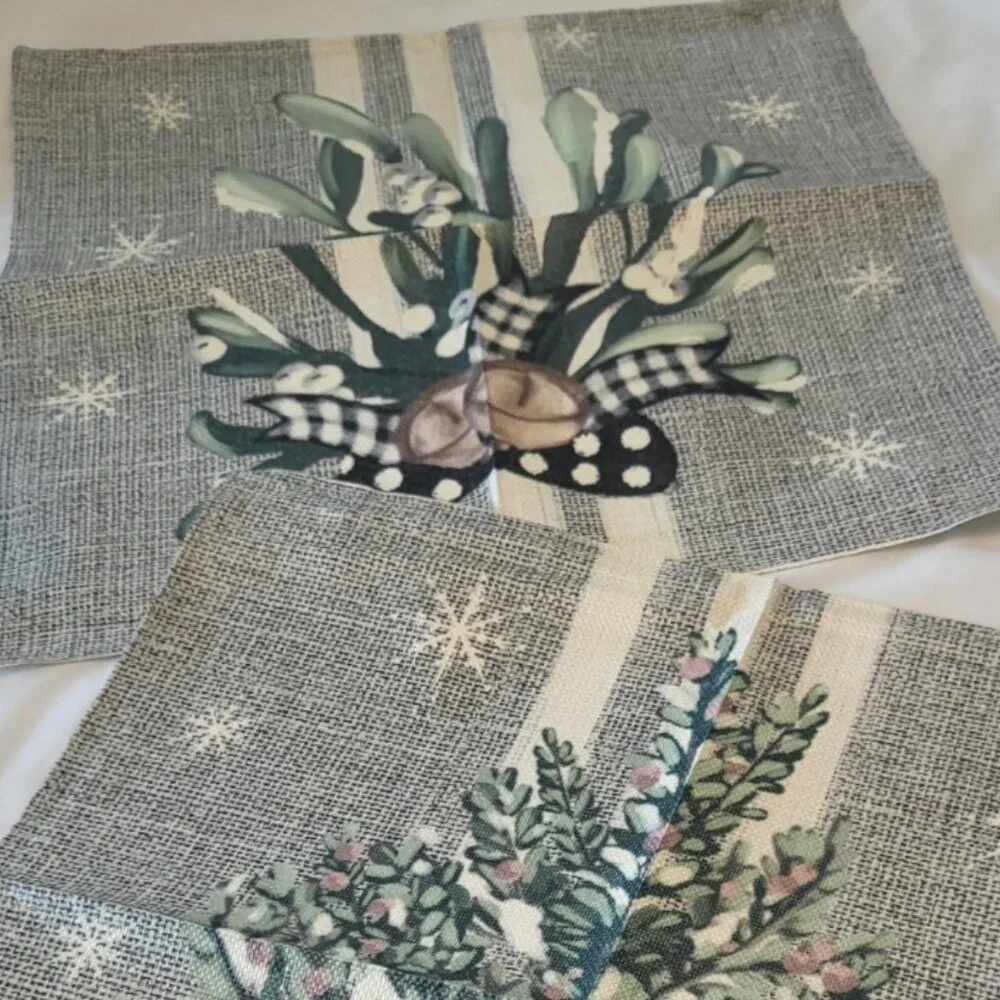 Winter Christmas Throw Pillow Covers Tree Pinecone Snow 18